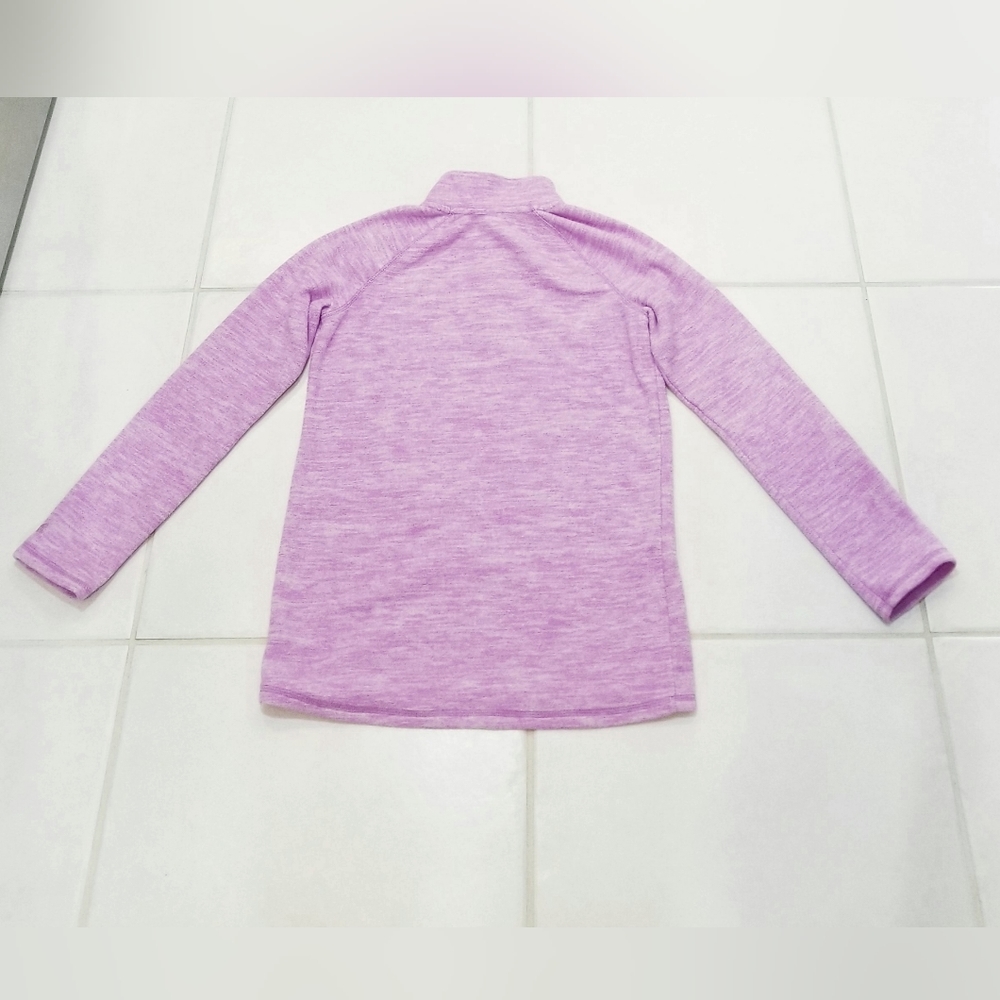 Champion Heathered Purple Long Sleeve ¼ Zip Fleece Pullover XL 14-16 - Picture 3 of 8